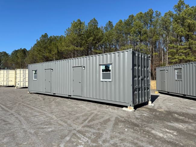 40’ double mobile office built by Rebox Solutions.