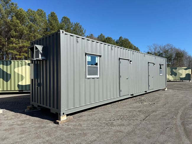40’ double mobile office built by Rebox Solutions.