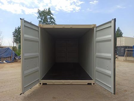 A standard shipping container for storage