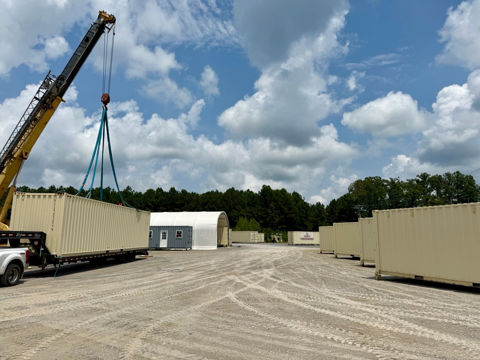 New, single use shipping containers ready to be converted by Rebox.