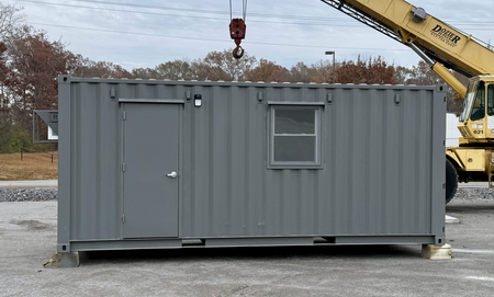 A 20-foot jobsite office built by Rebox Solutions.